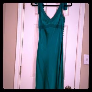 Teal BCBG Silk Midi